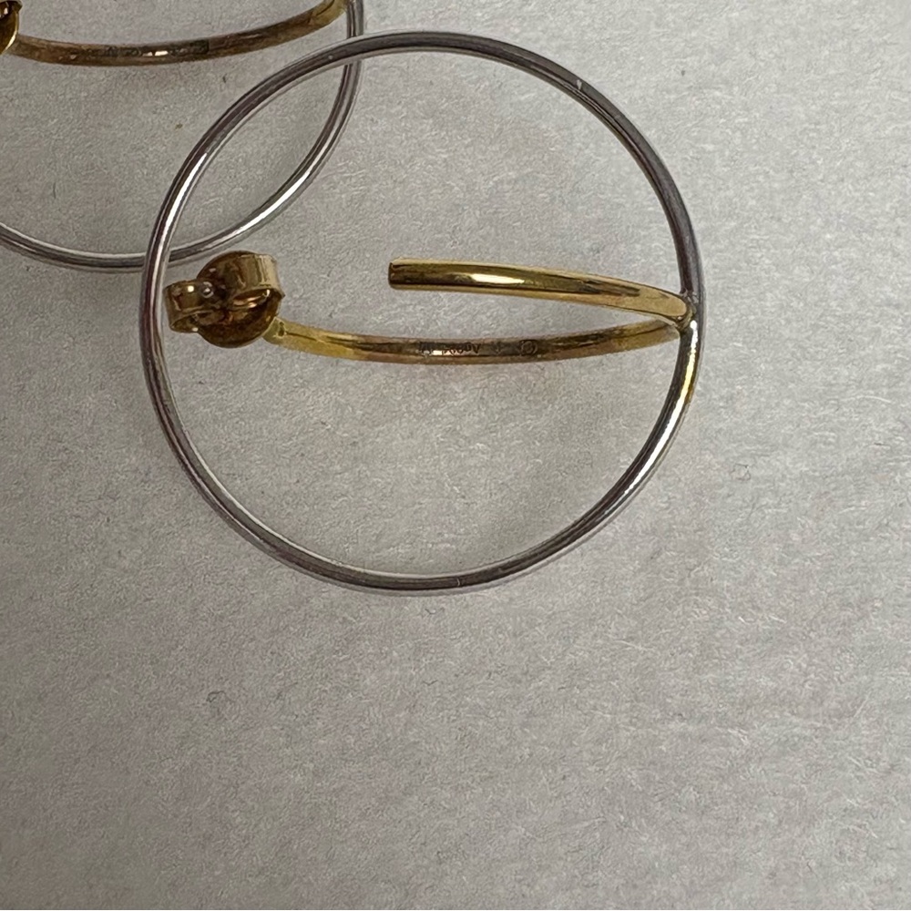 CHARLOTTE CHESNAIS Saturn M Earrings Gold Vermeil Sterling Silver - Picture 6 of 16